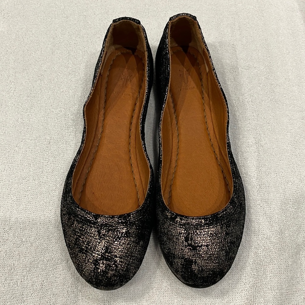 Frye Carson Ballet Flats in Gunmetal Size 7